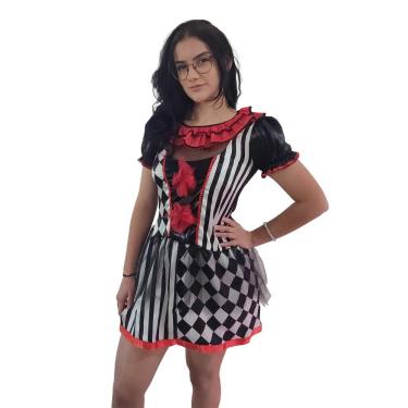Imagem de Fantasia Pierrot Feminino Adulto Tamanho M