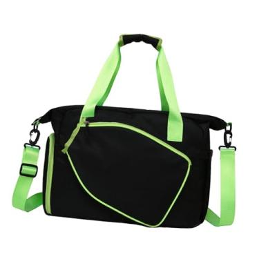 Imagem de simhoa Bolsa de tênis Bolsa de badminton Alça de ombro ajustável removível esportiva estilosa, Preto