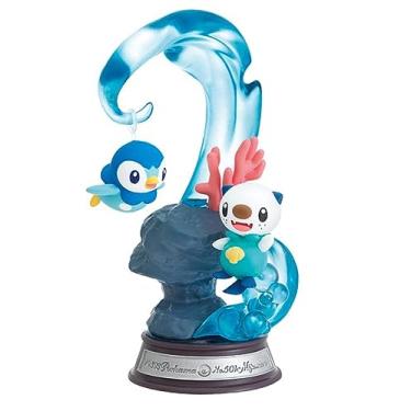 Imagem de Re-Ment Boneco miniatura decorativo Pokémon Swing Vinheta (Piplup e Oshawott)