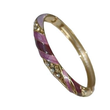 Imagem de Only My Live Home Cloisonne Colorido Esmaltado Strass Pulseira Fina Pulseira Articulada Pulseira Feminina Pulso Pequeno Presentes Modernos Joias Étnicas, Inner Diameter 2.25 inch wide 0.31 inch about