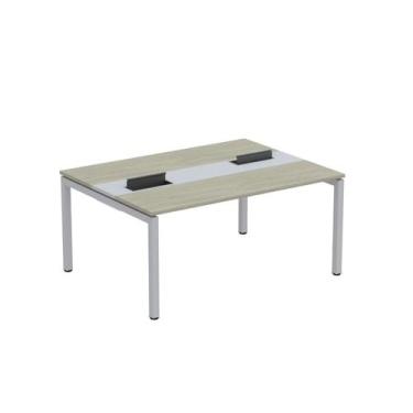 Imagem de Estação de Trabalho Mesa Plataforma Escritório Dupla para 2 Pessoas co