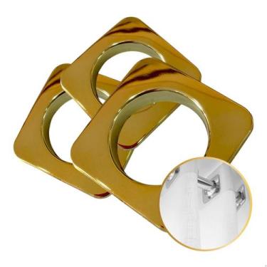 Imagem de Ilhós Cortina Varão 28mm Quadrado Comum Parede Instalação Argola Cor K