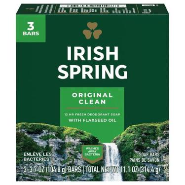 Imagem de Desodorante Soap Irish Spring Original, 3 barras, 85g, pacote com 2
