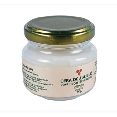 Imagem de Cera de Abelhas Natural para Madeira, Atóxica, 70g, Acabamento Acetinado, Proteção e Nutrição