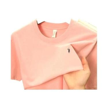 Imagem de Verão Casual Puro Algodão De Manga Curta Camiseta Designer Marca Pônei