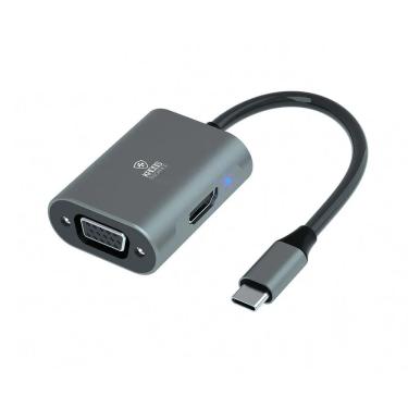 Imagem de Adaptador Usb C Para Hdmi E Vga Ke-uct205 Kross Elegance