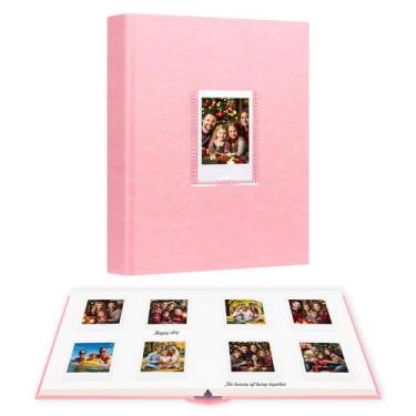 Imagem de Álbum de fotos Ruibytree 128 bolsos para Instax Mini Films Pink