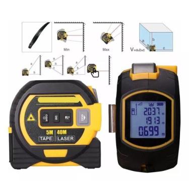 Imagem de Trena Digital Visor Lcd Multifuncional Medição Laser 40m - EXBOM