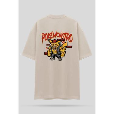 Imagem de Camiseta Oversized Shatark Pokémon - Off White-Masculino