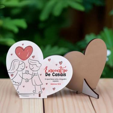 Imagem de Kit Lembrancinhas Coração para Dia dos Namorados em MDF - DK Decor, KI