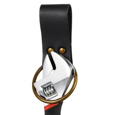 Imagem de Sadnyy 1 peça de suporte de martelo de couro para cinto, serve para cintos de até 5 cm de largura, acessórios de ferramentas para coldre de machado de martelo para artesanato em marcenaria