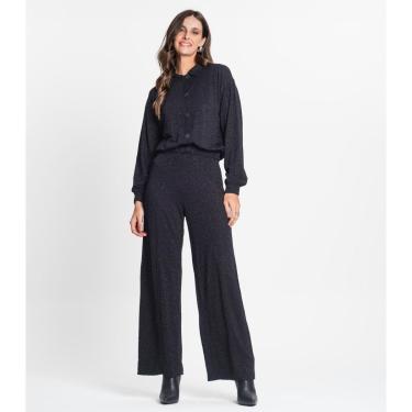 Imagem de Calça Feminina Pantalona Rovitex Preto-Feminino