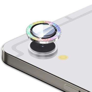 Imagem de Luchantle 2 conjuntos compatíveis com Galaxy Tab S11 5G, protetor de tela de vidro temperado 9H, acessórios de decoração de anel de metal (cor purpurina)