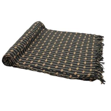 Imagem de Manta Macia para Sofá Grande Algodão Colorida (Tijolinho preto, 2,40x1,60 m)