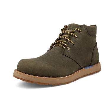 Imagem de Twisted X Bota masculina CellStretch Wedge Sole Boot de 15 cm, Oliva, 45