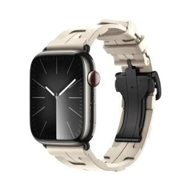 Imagem de Pulseira De Silicone Kilim Single Tour Para Apple Watch 46mm 42mm 49mm
