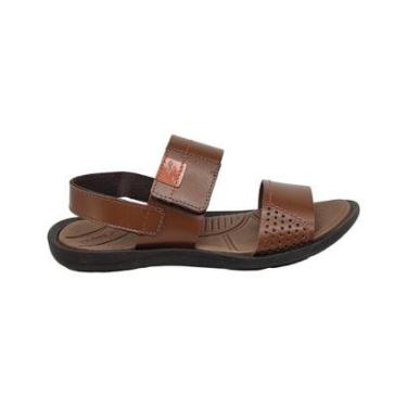 Imagem de Sandália Papete Masculina de Couro Velcro e Elástico Itapuã 352-Masculino