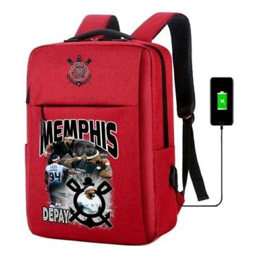 Imagem de Mochila Escolar Infantil USB com Notebook Tema Time de Futebol - Use T