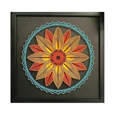 Imagem de MerainMe Kit de arte de corda 3D DIY artesanato de folhas decoração de casa sinuoso terno de desenho para crianças, família iniciante, presente de Natal feito à mão (inclui todos os acessórios e