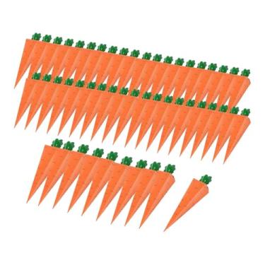 Imagem de UGPLM 50 Caixas de Doces Decorativas com Design de Cenoura Laranja - Caixas de Papel para Lembrancinhas de Páscoa, Lanches e Guloseimas