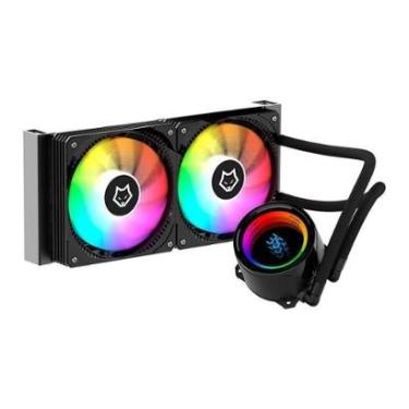 Imagem de Water Cooler Husky Glacier, Iluminação ARGB, 240mm, AMD e Intel, Preto - HWT600PT-Unissex