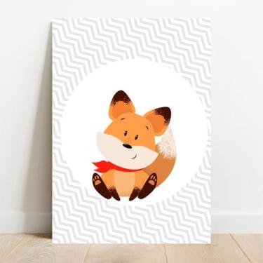 Imagem de Placa Decorativa Raposinha - TaColado, 30x40cm