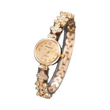 Imagem de Relógio De Quartzo Feminino Com Strass, Mostrador Pequeno, Pulseira De