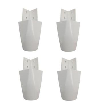 Imagem de Kit com 4 Pés para Multiusos Guarda Roupas Modelo Mari 7 Cm - Zoe & Ch