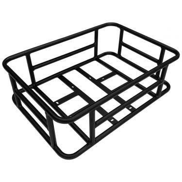 Imagem de Cesta dianteira para bicicleta Jasion aço preto média 32×30×15cm capacidade 13kg para pets, compras e uso urbano