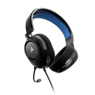 Imagem de Headset Gamer Corsair HS35 v2, Preto e Azul - CA-9011383-NA