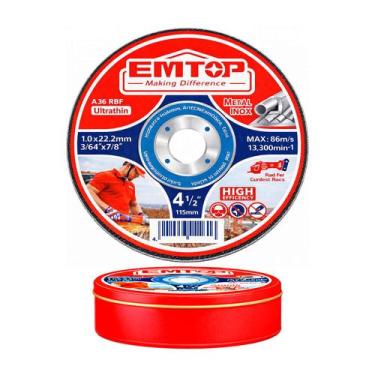 Imagem de 25x Disco De Corte 115x22,2mm Para Metal E Inox Durabilidade - EMTOP