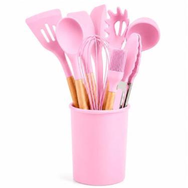 Imagem de Kit de Utensílios para Cozinha em Silicone 12 Peças com Suporte Organi