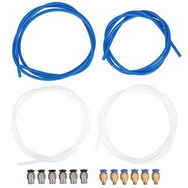 Imagem de Acessórios para impressora 3D, tubo 4pcs PTFE + conector 6pcs PC4 ‑ M6 + conector 6pcs PC4 ‑ M10, acessórios para impressora para impressoras tridimensionais PLA ABS de 1, 75 mm