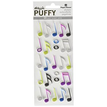 Imagem de Paper House Productions STP-0079E Adesivos fofos, notas musicais, pacote com 3