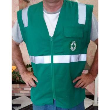 Imagem de Colete de brim, modelo CIPA, com refletivo