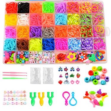 Imagem de Sritob Kit para Fazer Pulseira de Tear e Borracha - Recarga de Elásticos para Crianças e Meninas - DIY Joias para Melhorar a Imaginação