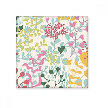 Imagem de Adesivo brilhante de azulejo de cerâmica multicolorido com flor de folha