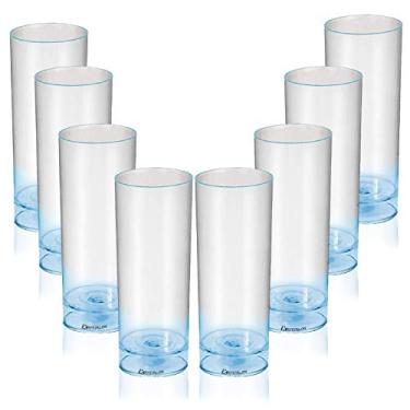 Imagem de 4 Copos Tubo Led Transparente Acrílico Transparente