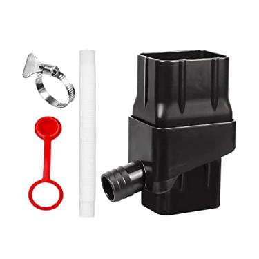 Imagem de Bothyi Conjunto de desviador de barril de chuva Sistema de de água da chuva Conector do desviador de de água da chuva com mangueira de 50, PRETO