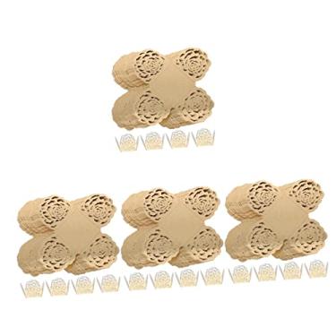 Imagem de Gadpiparty 400 Unidades Bandeja De Chocolate Mini Copos De Bolo Porta Doces Decorativos Bases De Chocolate Trufado Forminhas De Cupcake Quadradas Forro 100 Unidades Mesa De Sobremesa Papel