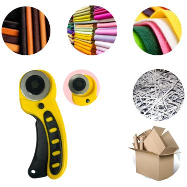 Imagem de Cortador de Tecidos Papel Circular Profissional Manual Rotativo Artesanato Patchwork Scrapbook Disco 45mm