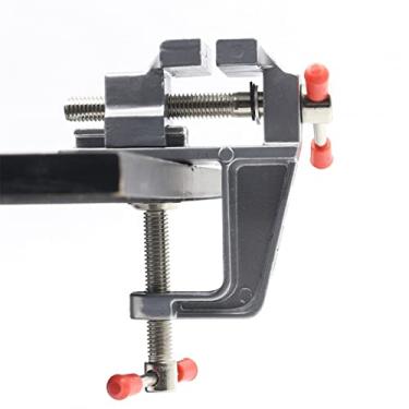 Imagem de Torno de prensa de broca 30 mm mini torno de bancada de alumínio durável pequeno grampo de mesa joalheiros portáteis artesanato hobby grampo de marcenaria ferramentas faça você mesmo broca prensa madeira mesa fixa