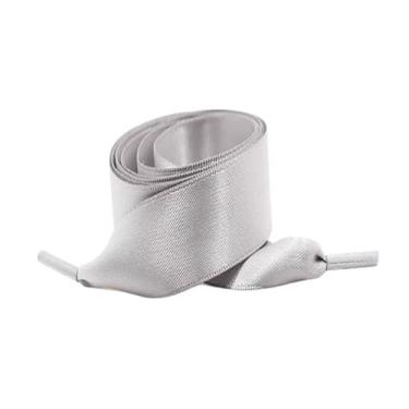 Imagem de Silk Satin Shoelaces Width Ribbon Flat Laces Women Boots Sneakers Shoelace Shoe Accessories (Color : Light grey, Size : 140cm)