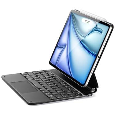 Imagem de ESR Capa para iPad Air de 11 polegadas com teclado (M3/M2, 2025/2024), iPad Pro 11 (4ª/3ª/2ª/1ª geração) e capa de teclado Magic Air 5/4ª geração, suporte cantilever flutuante de fácil configuração