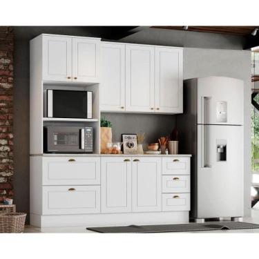 Imagem de Kit de Cozinha Modulada 4 Peças Americana (1 Aéreo. 1 Balcão, 1 Panele