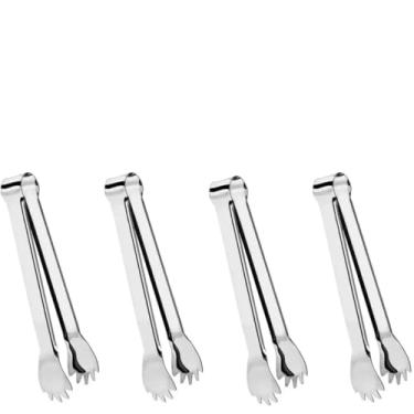 Imagem de Kit 4 Pegador de Gelo Aço Inox Weck Multiuso 18cm Bar Bartender Drinks