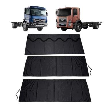 Imagem de Cortina Cetim Caminhão c/ 3 Pçs Constellation/Atego Cab Simp - JCS Ace