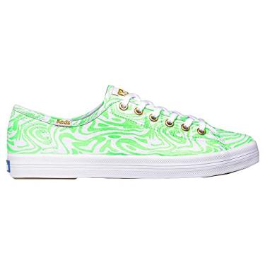 Imagem de Keds Tênis feminino Kickstart que brilha no escuro casual - verde, branco, Branco, 35