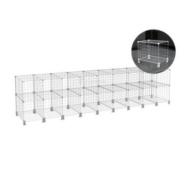 Imagem de Estante Balcão Expositor Aramado 18 Nichos Horizontal 40cm Profundidad