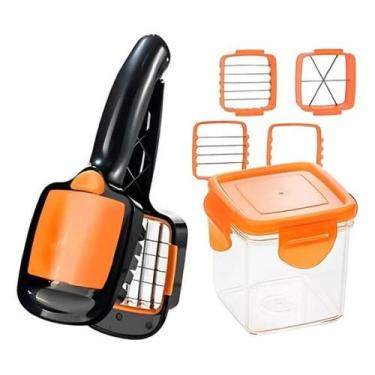 Imagem de Fatiador Com Tampa Multi Laminas Inox Cortador Frutas Legumes - ZEM